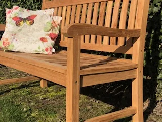 Gartenbank Comfort – Teakholz -150 cm – WGXL Kollektion – Wiegers XL meubels en tuinmeubelen