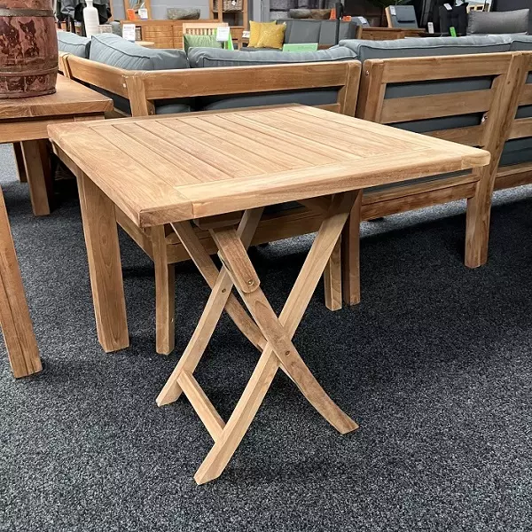 Klaptafel Arrie - Teakhout - Vierkant - 90 cm - WGXL Collection - Wiegers XL meubels en tuinmeubelen