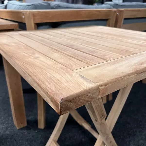 Klaptafel Arrie - Teakhout - Vierkant - 90 cm - WGXL Collection - Wiegers XL meubels en tuinmeubelen