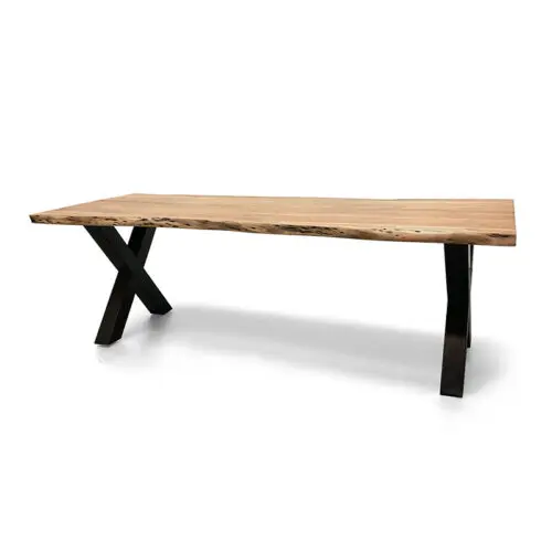 eettafel acaciahout live edge x poot