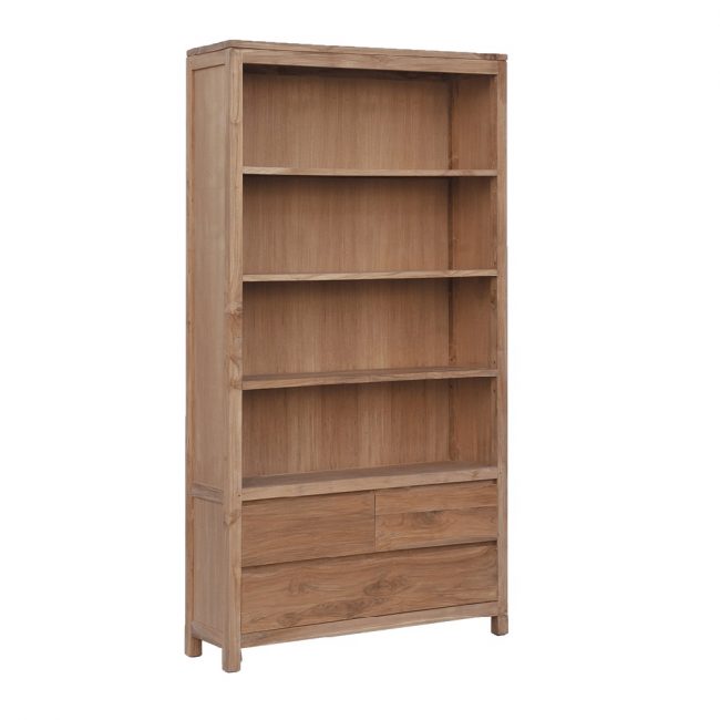 Bücherregal Corona - Teakholz - Natur - Tower Living - Wiegers XL meubels en tuinmeubelen