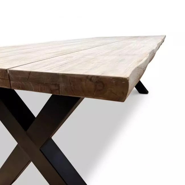 Tuintafel Live Edge - Teakhout - Rechthoek - WGXL Collection - Wiegers XL meubels en tuinmeubelen