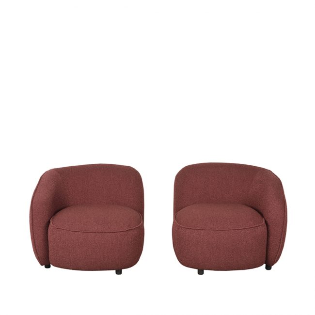 LABEL51 Fauteuil Livo Links - Winered - Boucle - LT-63.017