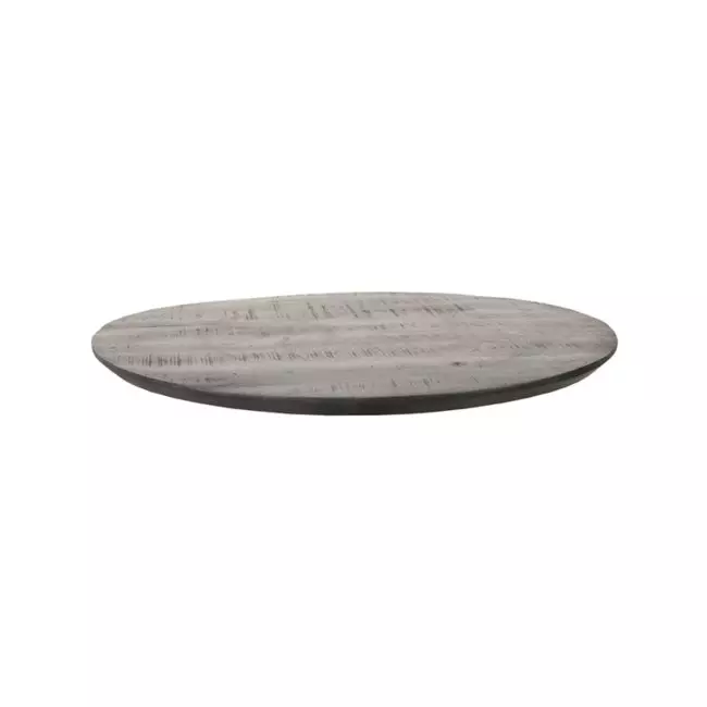 LABEL51 Eetkamertafel Tafelblad Sloppy Edge - Zwart - Mangohout - Rond - 70 cm