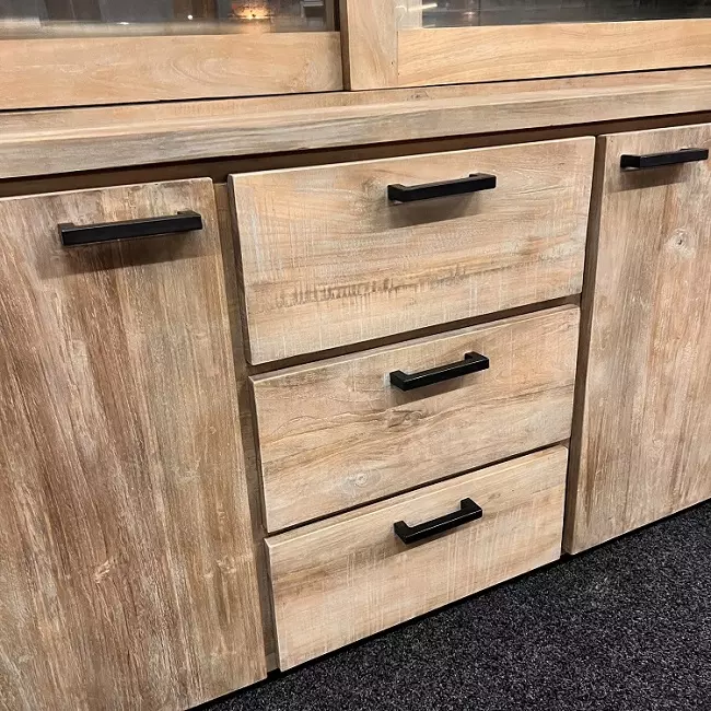 Vitrine Robust - Teakholz - 180 cm - WGXL Kollektion