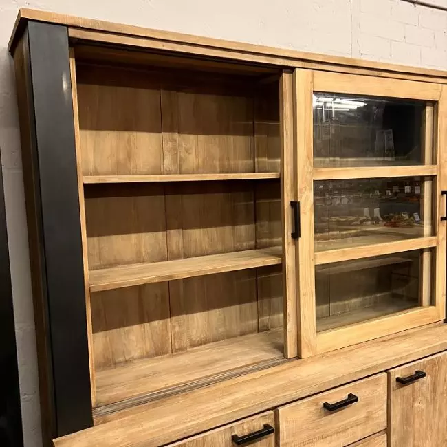 Vitrine Robust - Teakholz - 180 cm - WGXL Kollektion