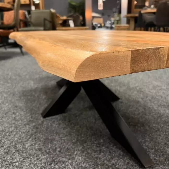 Salontafel Live Edge - Mangohout - Spinpoot - Rechthoek - WGXL Collection - Wiegers XL meubels en tuinmeubelen