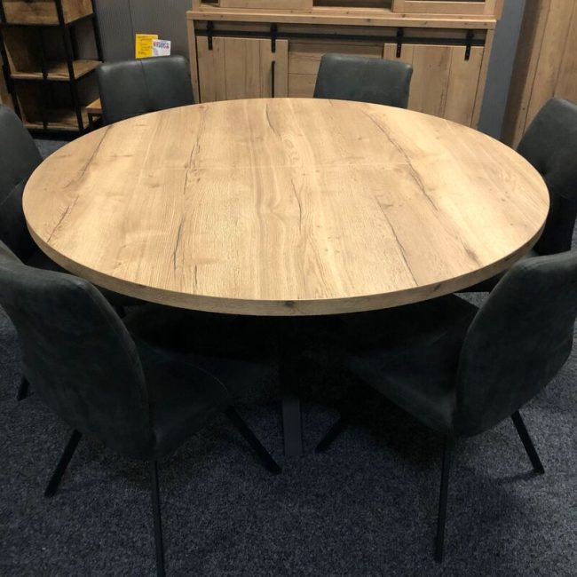 Eettafel Isla - Lamulux - Uitschuifbaar - Rond - Maxfurn