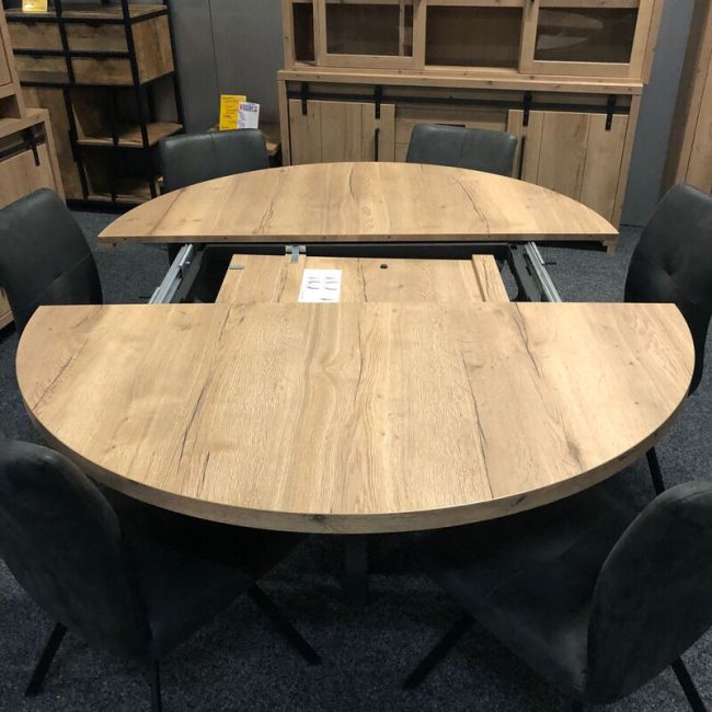 Eettafel Isla - Lamulux - Uitschuifbaar - Rond - Maxfurn