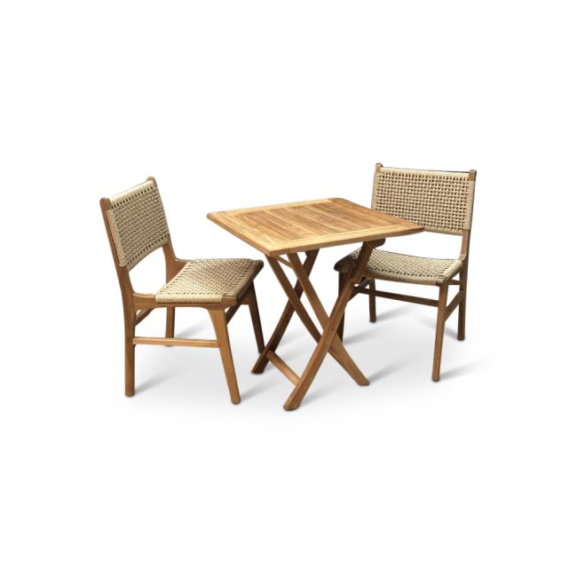 Balkongarten-Set - Arrie Klapptisch 70 cm - Ellis Gartenstuhl - WGXL Kollektion