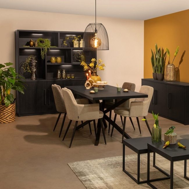 Wandkast Broadway - Groot - 180 cm - Lamulux - Noir - Maxfurn - Wiegers XL meubels en tuinmeubelen