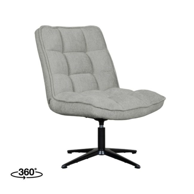 LABEL51 Fauteuil Vince - Stone Elite - Zwart Metaal