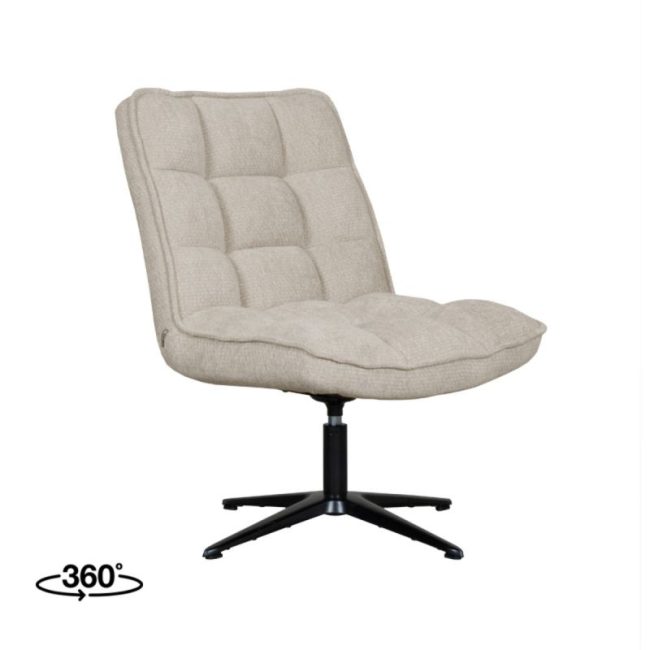 LABEL51 Fauteuil Vince - Clay Elite - Zwart Metaal