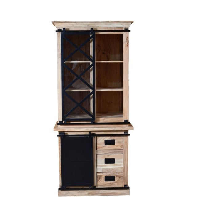 Kabinet kast Eri - 90 cm - Acaciahout - WGXL Collection - Wiegers XL meubels en tuinmeubelen