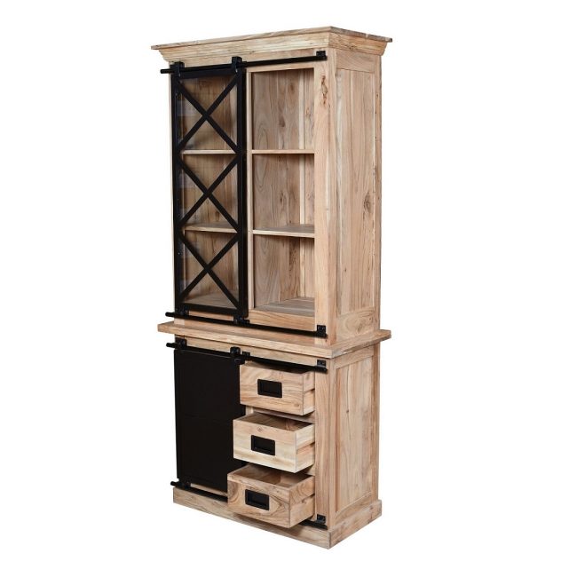 Kabinet kast Eri - 90 cm - Acaciahout - WGXL Collection - Wiegers XL meubels en tuinmeubelen