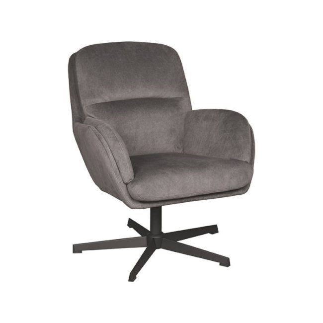 LABEL51 Draaifauteuil Moss - Antraciet - Cosmo