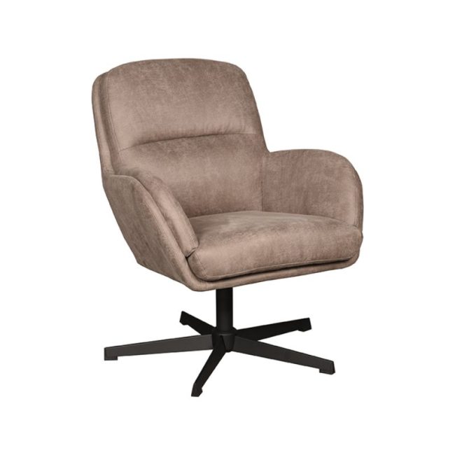 LABEL51 Draaifauteuil Moss - Taupe - Micro Suede