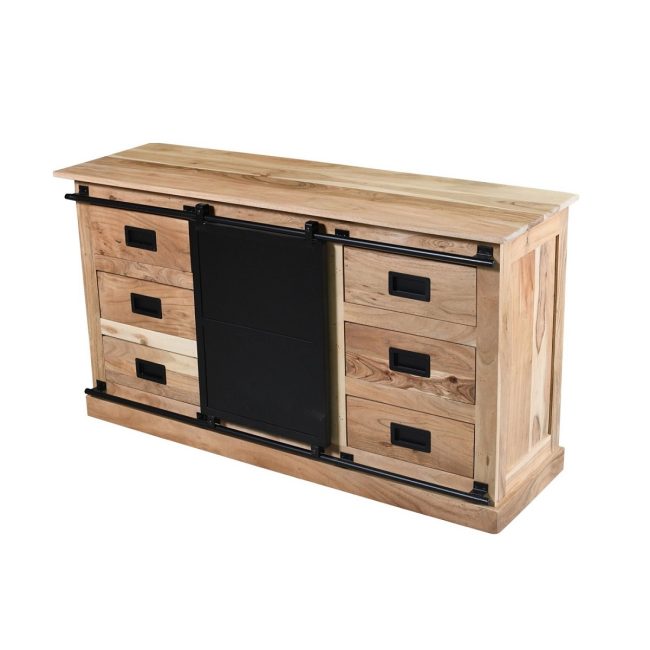 Dressoir Erik - 3 Deurs - 135 cm - Acaciahout - WGXL Collection - Wiegers XL meubels en tuinmeubelen