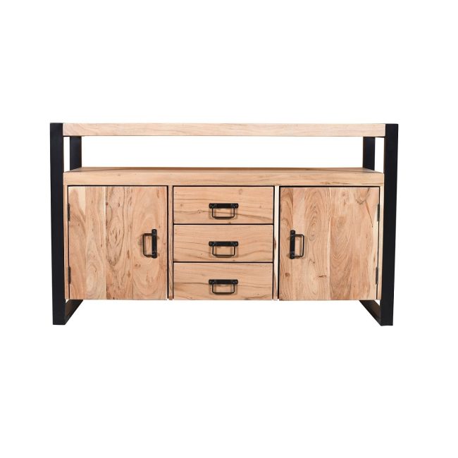 Dressoir Erik - 2 Deurs - 3 Lades - 135 cm - Acaciahout - WGXL Collection - Wiegers XL meubels en tuinmeubelen