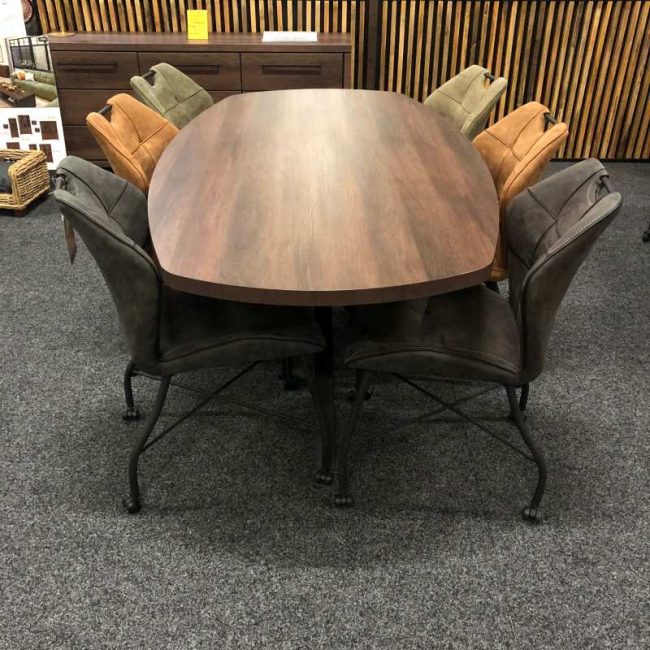 Eettafel Costa - 190 cm - Dark Almond - Lamulux - Ovaal - Maxfurn