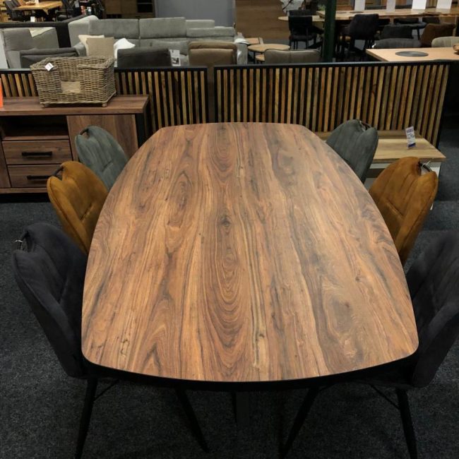 Eettafel Costa - 250 cm - Sheesham - Lamulux - Ovaal - Maxfurn