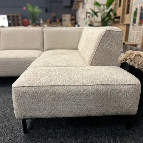 Bank Otis - Bouclé Stof - Beige - Loungebank - WGXL Collection - Wiegers XL meubels en tuinmeubelen