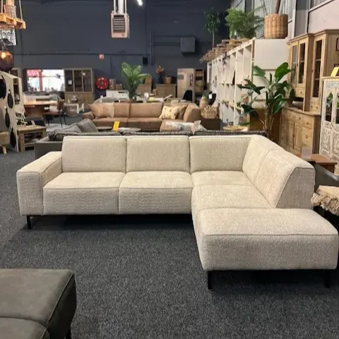 Bank Otis - Bouclé Stof - Beige - Loungebank - WGXL Collection - Wiegers XL meubels en tuinmeubelen