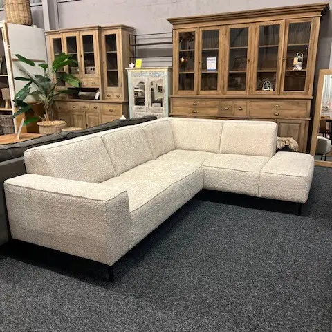 Bank Otis - Bouclé Stof - Beige - Loungebank - WGXL Collection - Wiegers XL meubels en tuinmeubelen