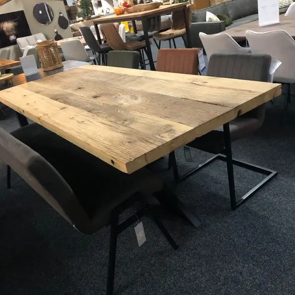 Eettafel Oud Eiken - 230 cm - Eikenhout - Recht - WGXL Collection