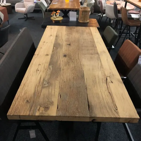 Eettafel Oud Eiken - 230 cm - Eikenhout - Recht - WGXL Collection