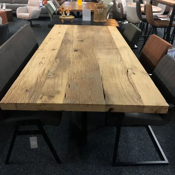 Eettafel Oud Eiken - 230 cm - Eikenhout - Recht - WGXL Collection